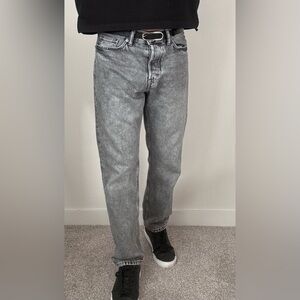 Men's Washed Casual Fit H&M Gray Jeans